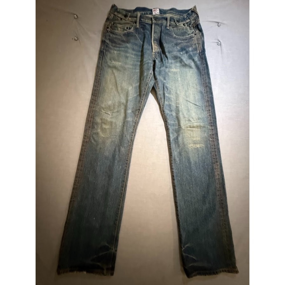 PRPS Jeans Mens 32 Blue Denim Straight Pocketed Faded Button‎ Fly Men 32X34.